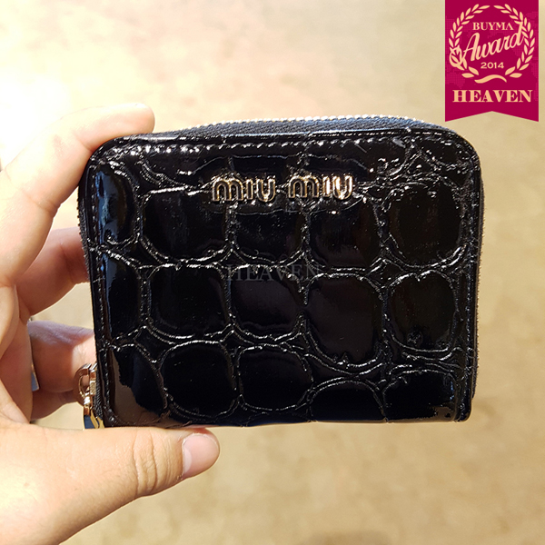 2017新作入荷ミュウミュウスーパーコピー 財布 トップセラー賞受賞 MIU MIU 5MM268_2EVA_ALLIGATOR CIRE_NERO